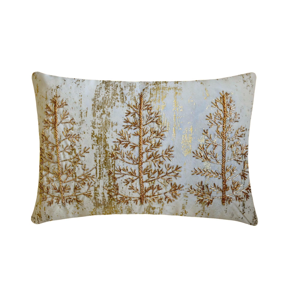 Glitz Gold Tree Lumbar Pillow Cover