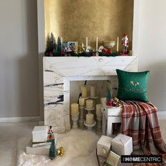 Green Silk Decorative Throw Pillow Cover - Ho Ho Cheer