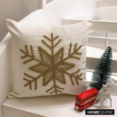 Gold Velvet Handmade Throw Pillow Cover - Gold Flake