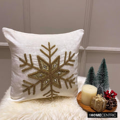 Gold Velvet Handmade Throw Pillow Cover - Gold Flake