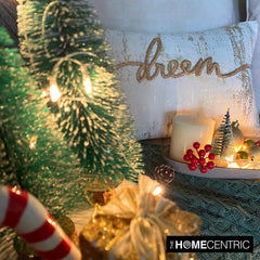 Dream - Gold Velvet Decorative Lumbar Pillow Cover