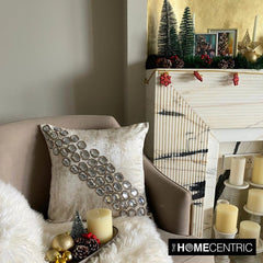 Crystalline Aura - Gold Velvet Foil Handmade Throw Pillow Cover