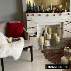 Red Merry - Red Velvet Decorative Throw  Pillow Cover