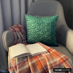 Emeraude Sea - Emerald Green Velvet Throw Pillow Cover