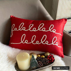 Red Silk Decorative Lumbar Pillow Cover - Falala