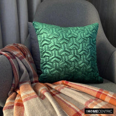 Emeraude Sea - Emerald Green Velvet Throw Pillow Cover