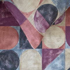 Artisymmetry - Cotton Pink & Gray Decorative Bed Runner and Pillow Cover