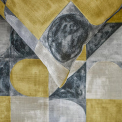 Chartreuse Symmetry - Cotton Chartreuse & Gray Decorative Bed Runner and Pillow Cover