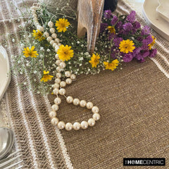 Jute Table Charm - Beige Jute Decorative Table Runner