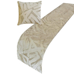 Frosted Grace - White Frosted Grace Decorative Bed Runner and Pillow Cover