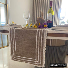 Jute Table Charm - Beige Jute Decorative Table Runner