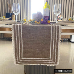 Jute Table Charm - Beige Jute Decorative Table Runner