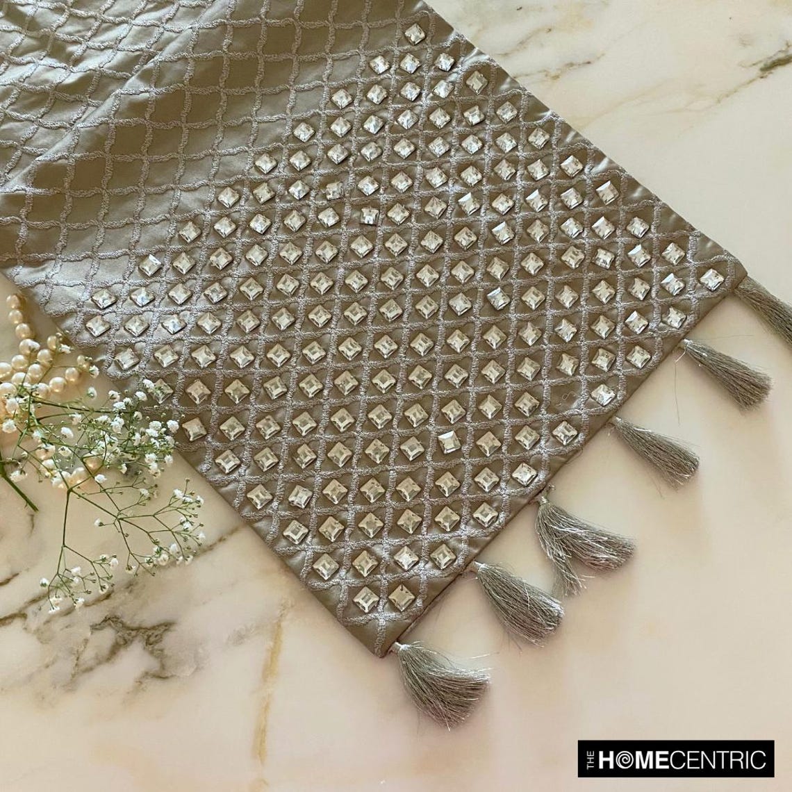 Gold Silk Decorative Table Runners - Crystal Gazer