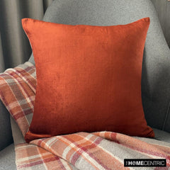 Velvet Rust Jules Throw Pillow Cover