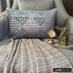 Twilight Mirage - Blue Velvet  Lumbar Pillow Cover