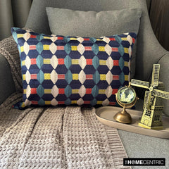 Blue Rhythms - Blue Velvet  Lumbar Pillow Cover