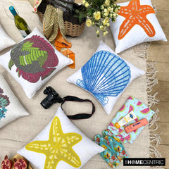 White Cotton Linen Throw Pillow Cover - The Fishy Way