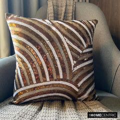 Diva - Brown Art Silk Decorative Euro Sham