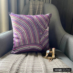 Plum Cheer - Plum Art Silk Decorative Euro Sham