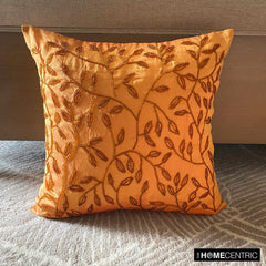 Citrus - Orange Art Silk Throw Pillow Cover