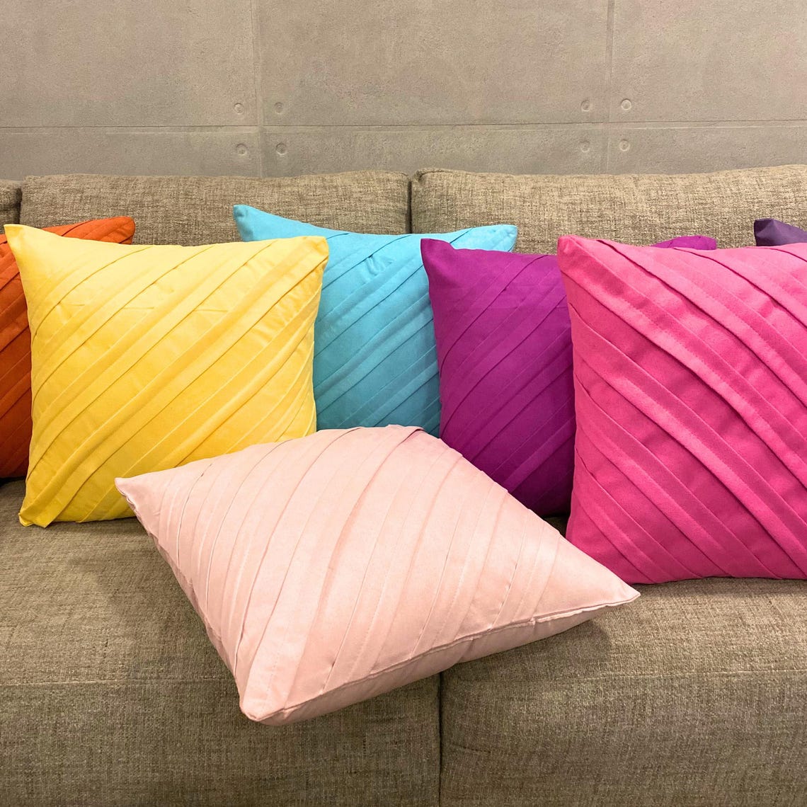 Contemporary Yellow Pillow Cover