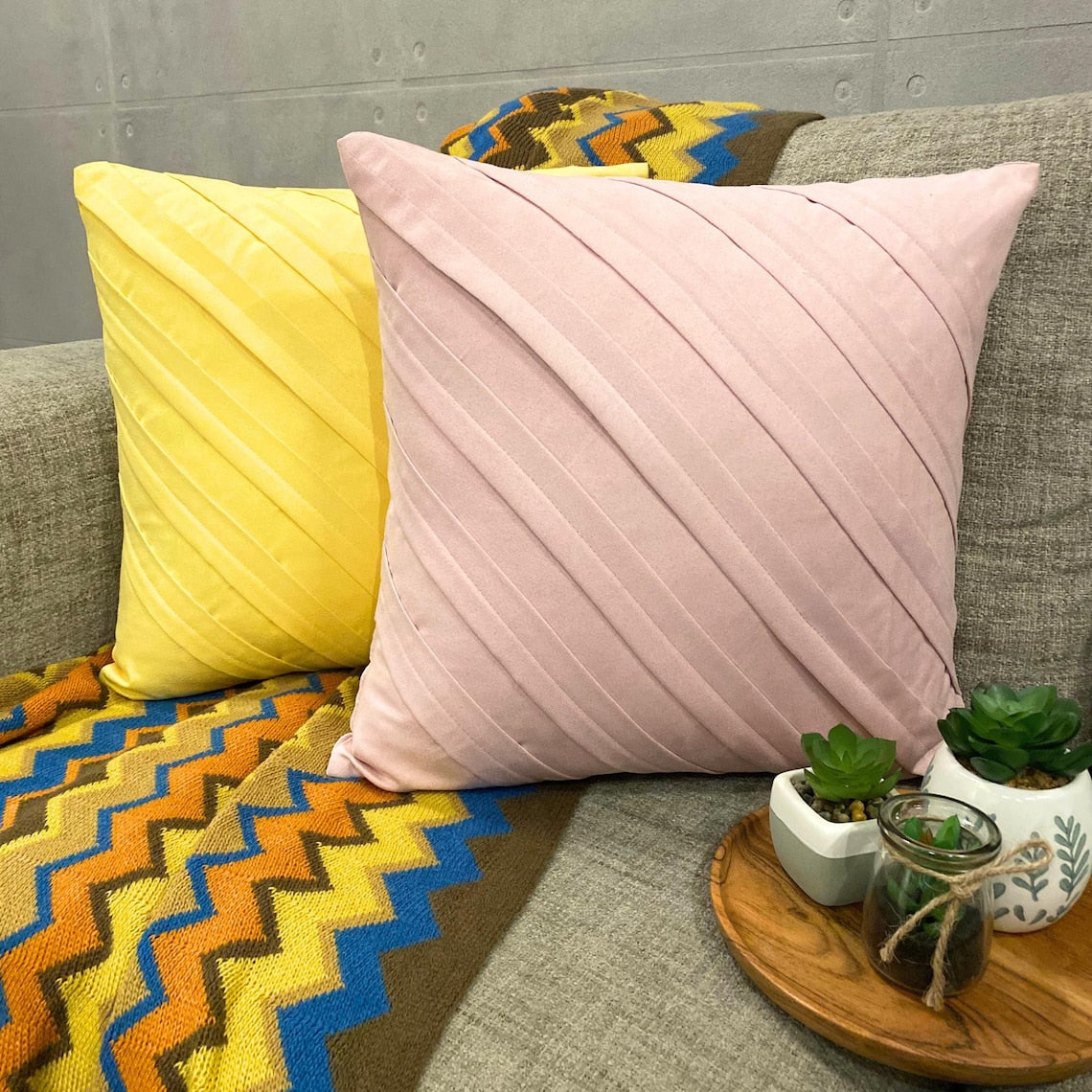 Contemporary Yellow Euro Sham
