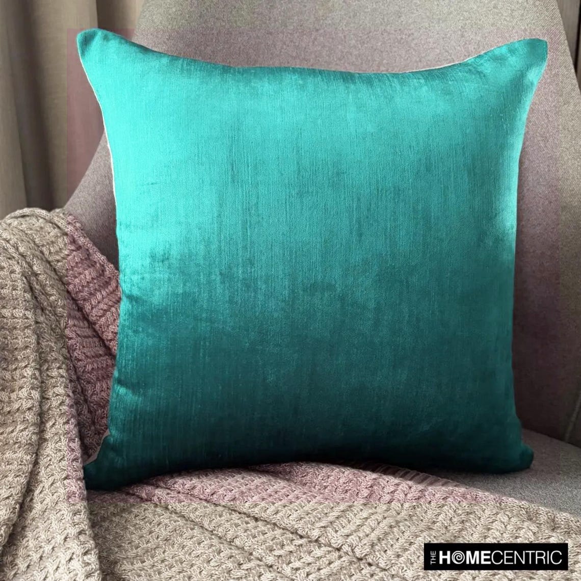 Turquoise Velvet Throw Pillow Cover - Velvet Turquoise Jules