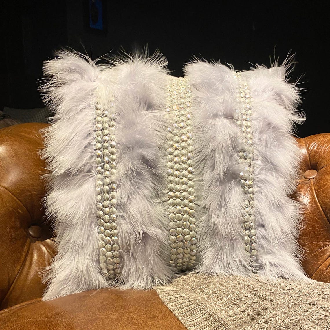 Kitty Fur - Grey Silk Decorative Throw Pillow Cover