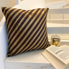 Unfolding Brown Antique - Brown Art Silk Throw Pillow Cover