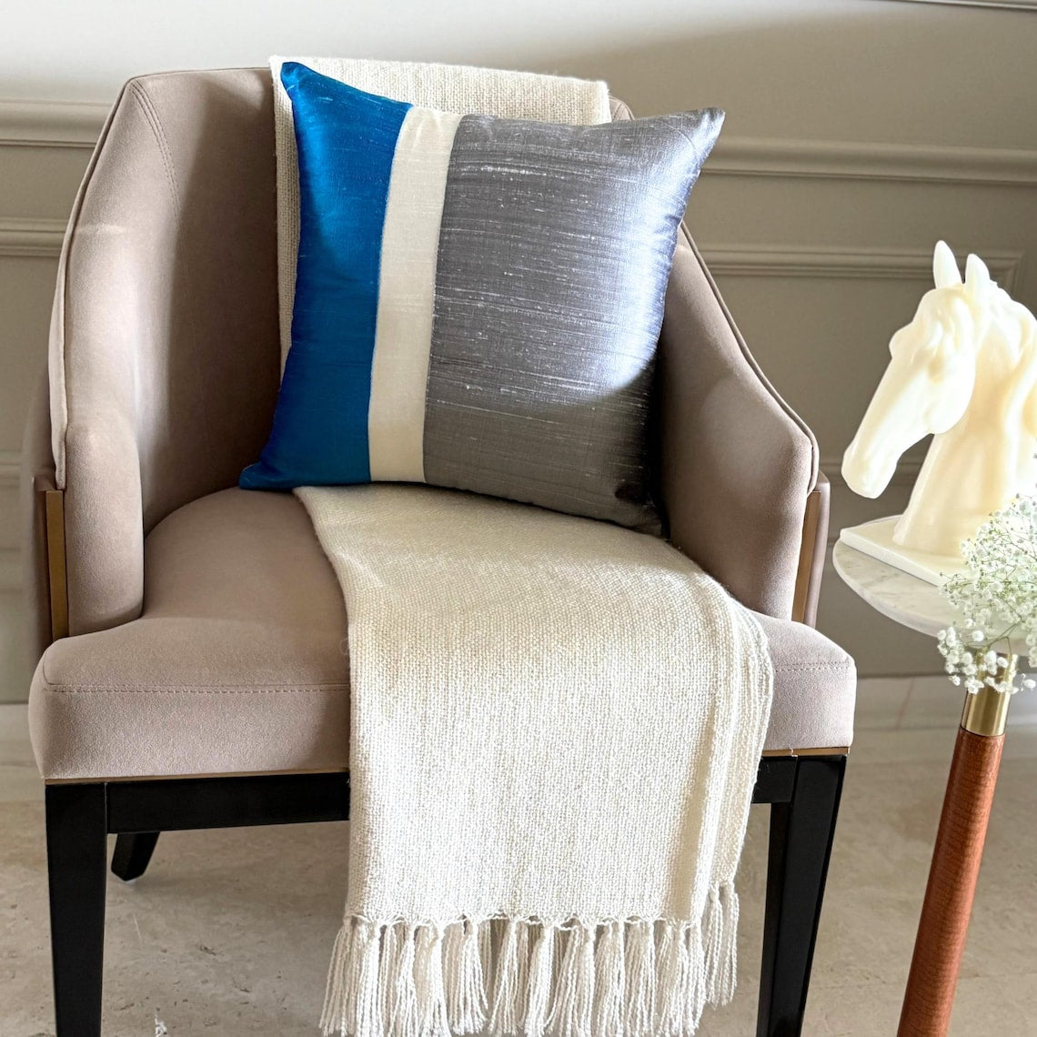 Splendour Blue Decorative Euro Sham