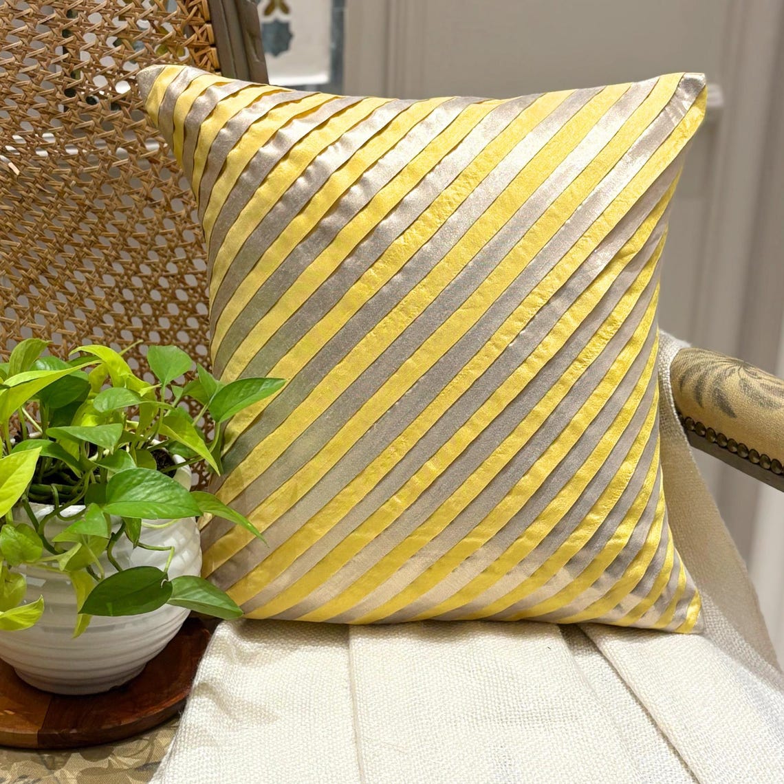 Unfolding Yellow Euro Sham