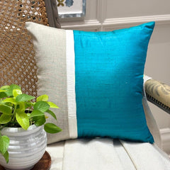 Turquoise Silkastic  Decorative Euro Sham