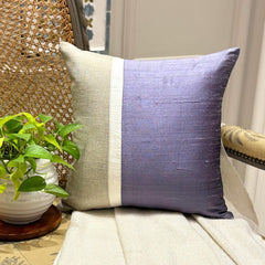 Purple Silkastic  - Purple Silk & Linen Decorative Euro Sham