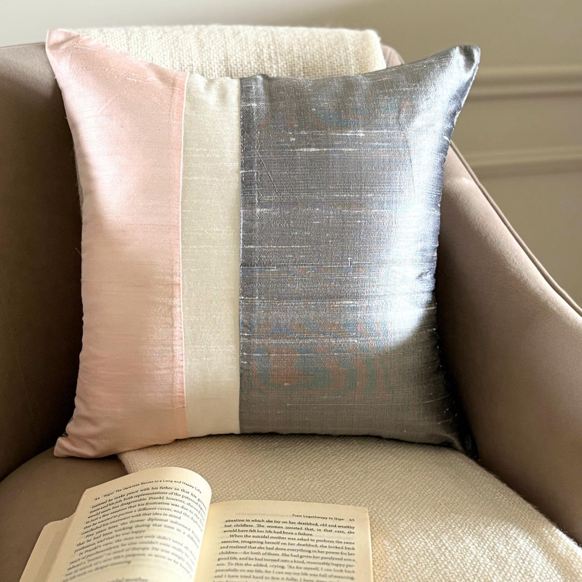 Splendour Pink Throw Pillow Cover
