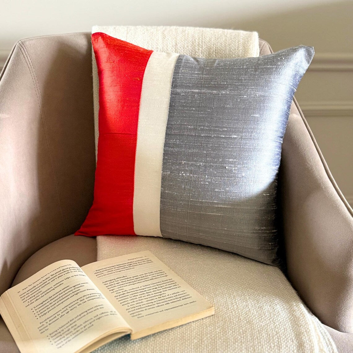 Splendour Orange Throw Pillow Cover