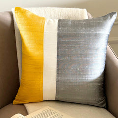 Splendour Yellow Throw Pillow Cover