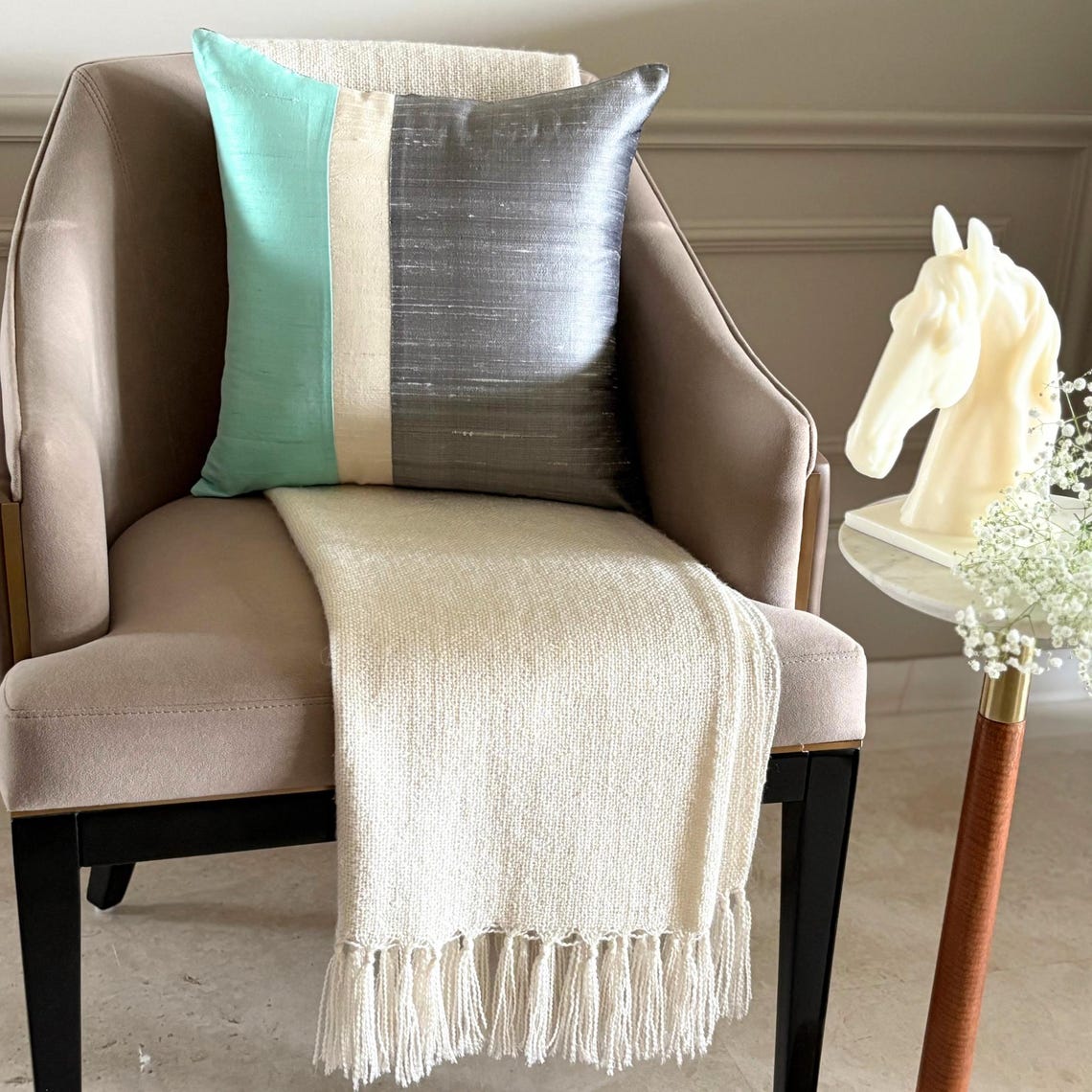 Splendour Sea Green Decorative Euro Sham