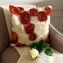 Vintage Lovers - Rust Art Silk Decorative Euro Sham