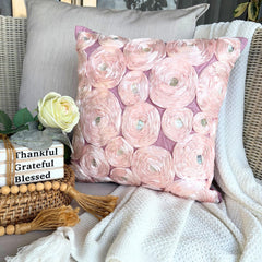 Vintage Romance - Pink Art Silk Decorative Euro Sham