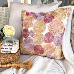 Vintage Dreams - Pink Satin Decorative Euro Sham