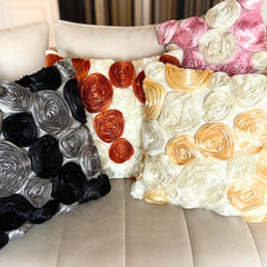 Vintage Lovers - Rust Art Silk Throw Pillow Cover
