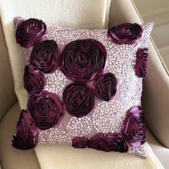 Wine And Roses - Vine Art Silk Decorative Euro Sham