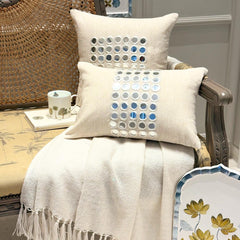 Adrish - Beige Linen Throw Pillow Cover