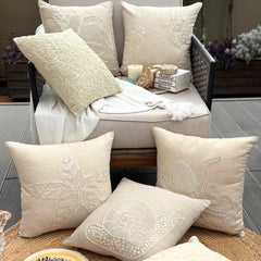 Ivory Dreams - Ivory Cotton Linen Decorative Euro Sham