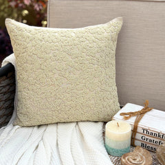 Ivory Dreams - Ivory Cotton Linen Throw Pillow Cover