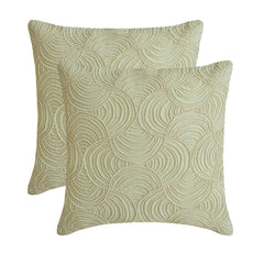 Mint Dynasty - Pastel Green Cotton Linen Throw Pillow Cover
