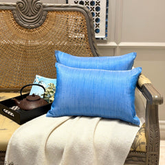Light Blue Luxury - Blue Silk Throw Pillow Cover Pack of 2