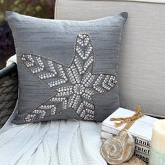 Gray Art Silk Throw Pillow Cover - Starry Light