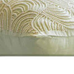 Mint Dynasty - Pastel Green Cotton Linen Throw Pillow Cover