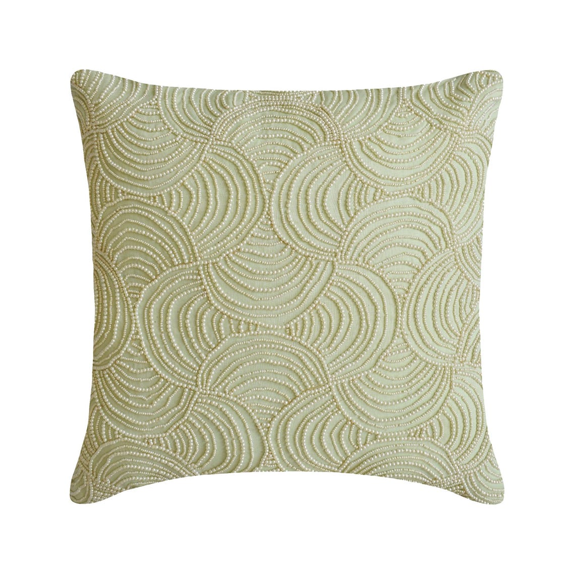 Mint Dynasty - Pastel Green Cotton Linen Throw Pillow Cover